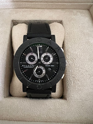 Bvlgari 寶格麗 黑色碳纖維 限量城市錶 手錶 羅馬 Roma