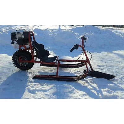小型雪地摩托車電動汽油游樂場滑雪車游樂場雪地摩托車爬犁雪橇車~特價