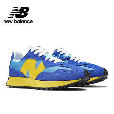 【NIKE 專場】【New Balance】 NB 復古運動鞋_中性_藍黃色_U327WEH-D楦 327