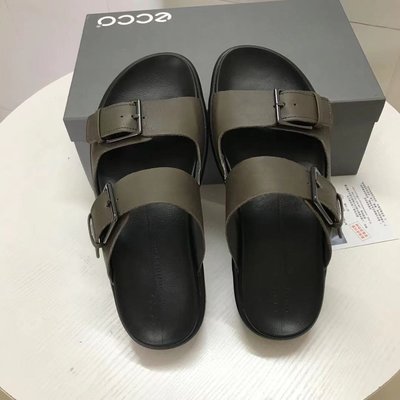 ECCO愛步 新款男涼鞋 簡約懶人拖鞋沙灘鞋