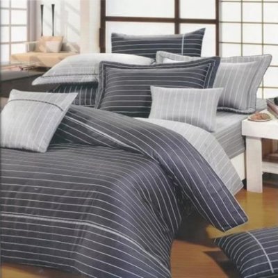 加大雙人床包被套四件組(6尺)-質而不野-100%精梳棉台灣製 Homian 賀眠寢飾