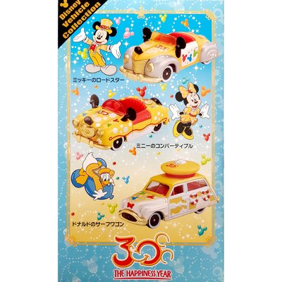DISNEY東京迪士尼樂園30周年紀念TOMICA多美小汽車3入組(米奇&amp;米妮&amp;唐老鴨)