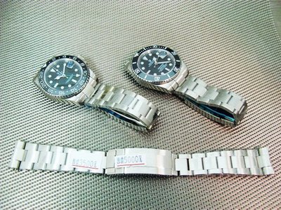ROLEX 勞力士三板不銹鋼實心代用錶帶116710 GMT專用特殊規格【神梭鐘錶】