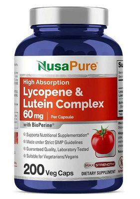 【預購美國原裝正品】NusaPure Lycopene蕃茄紅素50MG 200粒膠囊