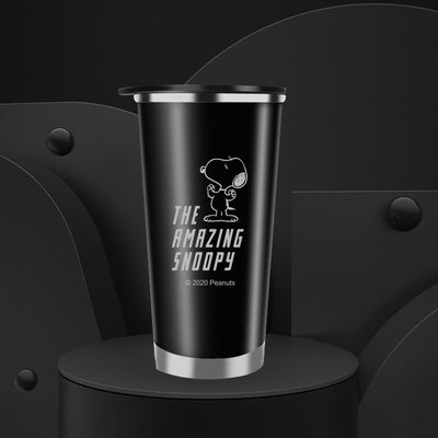 【熱銷精選】【官方正品】Snoopy史努比 304不銹鋼馬克杯吸管情侶咖啡對杯時尚