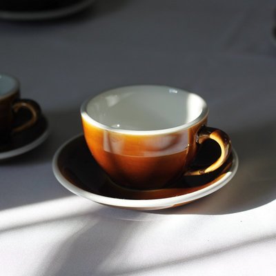 拉花杯咖啡杯300ml拿鐵杯拉花杯奶茶杯店用咖啡館專用比賽專用定制logo-雙喜生活館