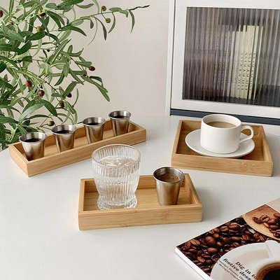 日式ins風長方形托盤 竹木質茶盤餐盤咖啡廳蛋糕盤點心盤收納盤子*特惠價