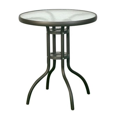 【P56-21A】60cm半鋁玻璃圓桌
