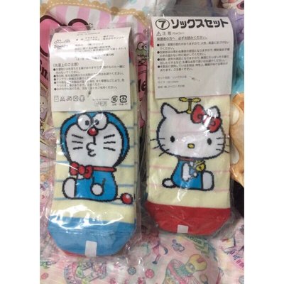 日本 三麗鷗 Sanrio kitty 一番賞 kitty+小叮噹 襪子/短襪