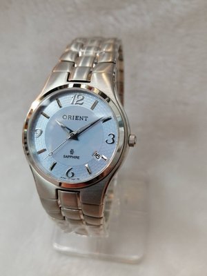 【 幸福媽咪 】網路購物、門市服務 ORIENT 日本 東方錶 藍寶石 薄款石英男錶 型號 :HT71A97S