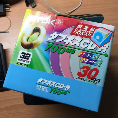 全新日本原裝進口 TDK CD-R 700MB 32X燒錄片(音樂適用) 30枚 錸德/中環/三菱 可參考
