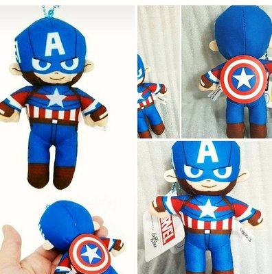 牛牛ㄉ媽*日本進口正版商品㊣美國隊長玩偶 Marvel 漫威 美國隊長包包吊飾娃娃 鑰匙圈掛飾 人偶款生日禮物