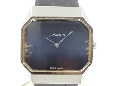 【發條盒子H9324】JUVENIA 尊皇 方型漸層藍黑面 不銹鋼手上鍊 經典特殊錶款 664/機芯2512