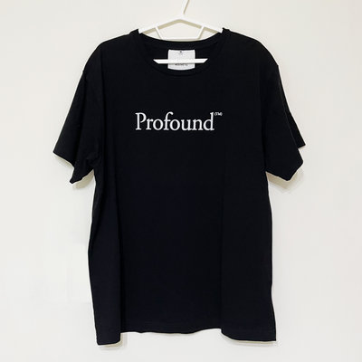 【二手商品】Profound Aesthetic 黑 短袖T恤 Logo款 印花 潮流 美牌 男女 上衣 短T