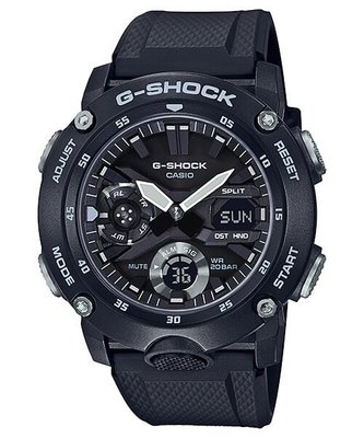 CASIO手錶公司貨 G-SHOCK絕對強悍GA-2000S-1A 碳纖維核心防護構造GA-2000