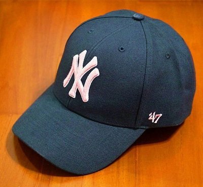 MLB 棒球帽 紐約洋基隊  47 Brand 粉標藏藍色 現貨!!