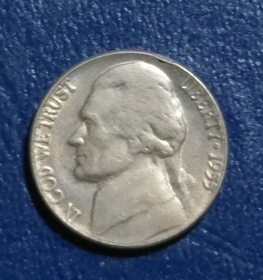 美國   傑佛遜    5分   1955    鎳幣       280-271