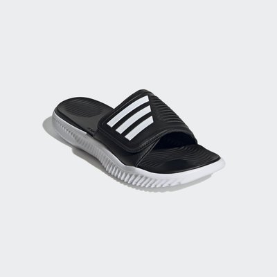【adidas 愛迪達】ALPHABOUNCE 男/女 運動拖鞋 黑/白 GY9415 尺寸:UK5~12
