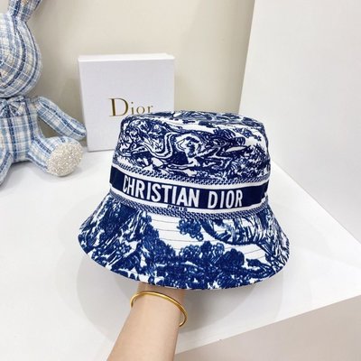 熱銷新款 DIOR 迪奧 女夏天防曬盆帽動物圖案高品質漁夫帽子 明星大牌同款
