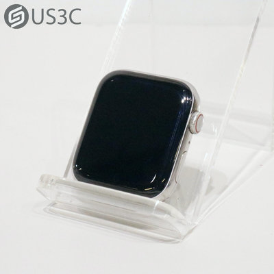 【US3C-青海店】【一元起標】台灣公司貨 Apple Watch 4 44mm GPS+LTE 銀色 不鏽鋼錶殼 二手智慧手錶