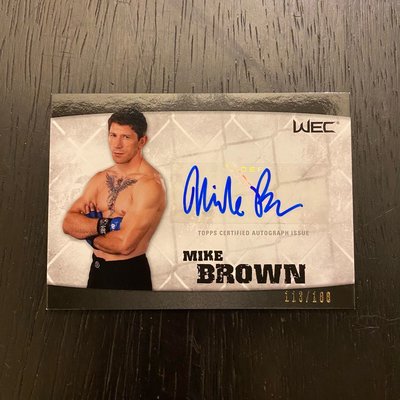 2010 Topps UFC Knockout Auto Mike Brown 親筆簽名 格鬥拳擊卡 卡片 #113/188