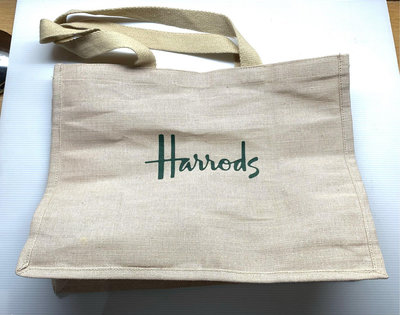 英國Harrods 棉麻購物袋，售799元