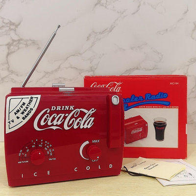 可口可樂周邊 可口可樂冰柜收音機 1991年絕版收藏美式復古