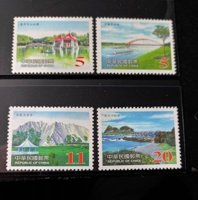 台灣郵票(不含活頁卡)-92年-(特453)臺灣風景郵票4全 -全新