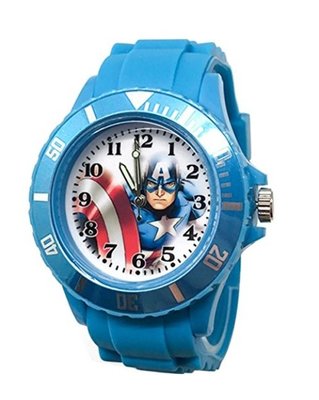 預購 美國帶回 復仇者聯盟 美國隊長 蜘蛛人 鋼鐵人 英雄 兒童手錶 生日禮 學習手錶 橡膠錶帶