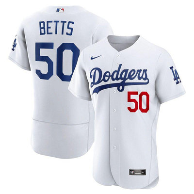 美職聯棒球服洛杉磯道奇Dodgers50號Mookie Betts球衣運動服男裝