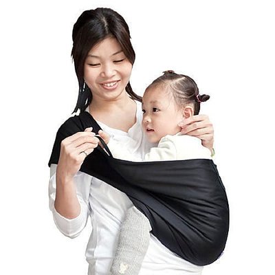 【M&amp;B 幸福小舖】Una背巾 (哺乳揹巾) 推車最佳支援~嬰兒背巾☆╮純粹黑╭☆台灣製好品質