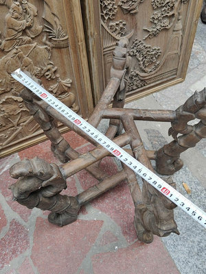 【二手】黃花梨臉盆架，手工標刻，老不老自己看圖，上海寶山32701【木清院】古玩 收藏 古董
