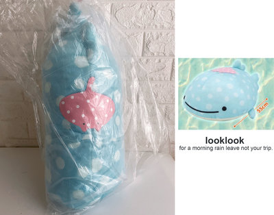 【全新日本景品】鯨鯊先生 藍鯨 BIG款 細緻絨毛玩偶 立體充棉娃娃