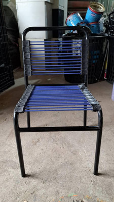 【尚典中古家具】藍色彈簧繩輕便健康椅(無扶手) 中古.二手.椅子.彈簧椅子.健康椅.輕便椅.休閒椅.彈力繩椅.辦公椅.