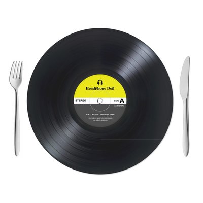 個性黑膠唱片造型 餐墊/桌墊x1入