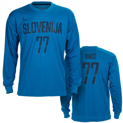 Slovenija Jordan KZS Shoot Warm-Up T-Shirt Luka Dončić 77 長袖上衣S5382。太陽選物社