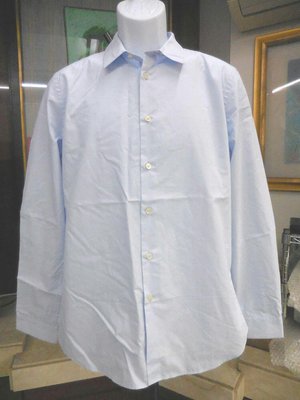 (二手)英國PAUL SMITH副牌(P.S) 淺藍色素面長袖襯衫 (M)(B324)