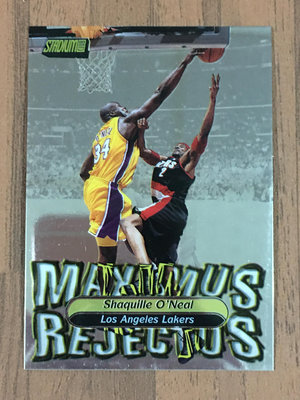 【畢拉卡鋪】Shaquille O'Neal 2001-02 Stadium Club Maximus Rejectus 雙膠面老特卡