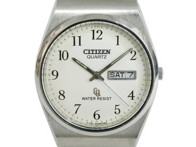 [專業] 石英錶 [CITIZEN 10553101] 星辰 圓形數字石英錶[白色面+星+日期]時尚錶