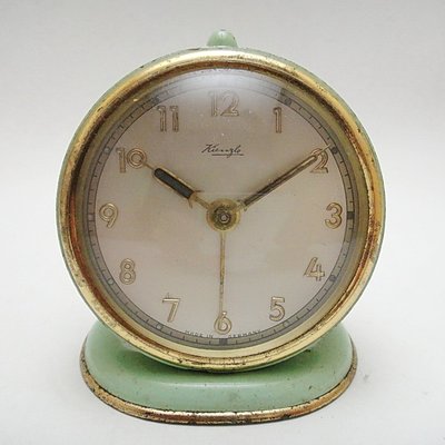 【timekeeper】 50年代德國製Kienzle蘋果綠機械鬧鐘(免運)