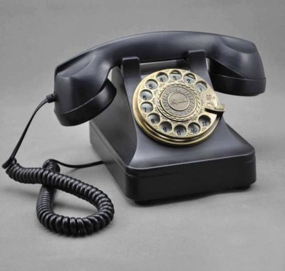 【熱賣精選】 旋轉撥號盤電話 復古電話機 老式電話轉盤電話機仿古電話金屬鈴聲