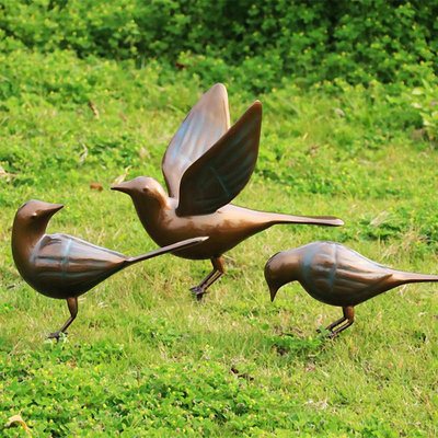 不銹鋼鏡面鴿子雕塑仿銅小鳥擺件戶外園林大門水景景觀裝飾擺件~無憂良品鋪