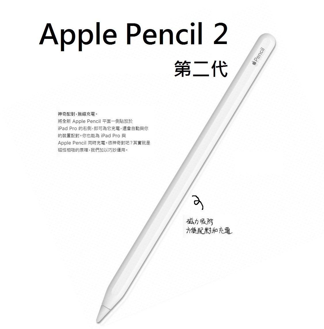 全新保證正品蘋果原廠Apple Pencil 2 第二代觸控筆iPad / iPad Pro