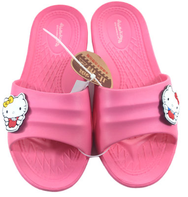 【卡漫迷】 Hello Kitty 輕量 拖鞋 桃紅 25CM ㊣版 造型 舒適 室內鞋 止滑 防水 凱蒂貓 EVA