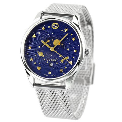 GUCCI YA126328 古馳 手錶 40mm 藍色面盤 米蘭錶帶 女錶 男錶