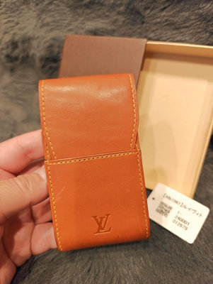 日本帶回LV絕版vintage 真皮咖啡色煙盒，口紅盒，卡包
