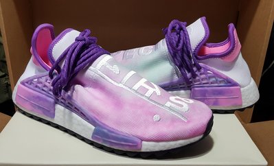 Adidas Pharrell Williams HU HOLI NMD 菲董 彩色 粉紅色 粉紫色 US9.5