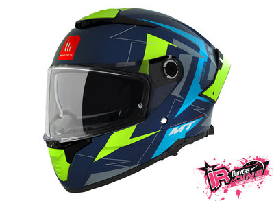♚賽車手的試衣間♚ MT Helmets® Thunder 4 SV Mountain C7 Matt 消光 藍/綠