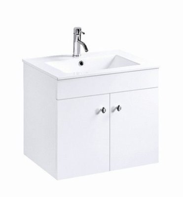 FUO 衛浴: 60公分 百分百防水 鋼琴白色 浴櫃組(含鏡子,龍頭) (E&amp;T國寶)L-2316超值組合!