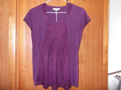 CHICA 紫色前面雪紡優雅針織上衣,(自由區,獨身貴族,23區 流行秀 萊卡佛 貝爾尼尼)